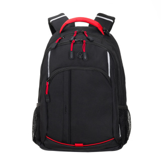 Рюкзак TORBER ROCKIT с отделением для ноутбука 15.6", чёрный/красный, нейлон, 32 х 14 х 50 см, 22л