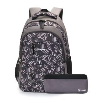 Школьный рюкзак CLASS X + Пенал в подарок! TORBER T2602‑GRE‑P